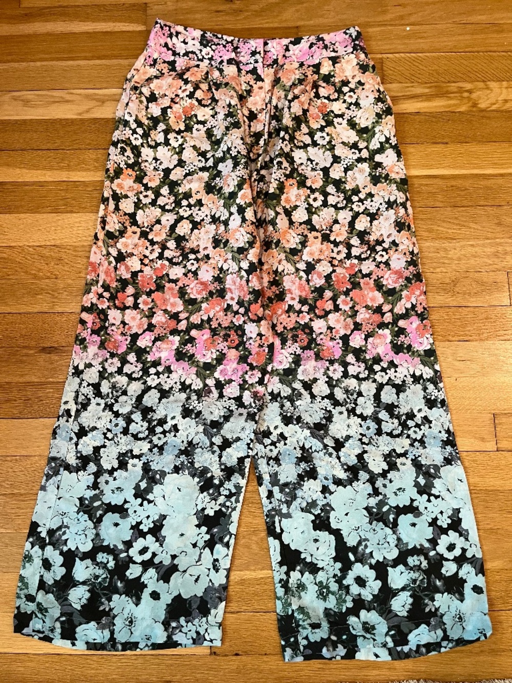 Reiss Wide Leg Floral Ombre pants